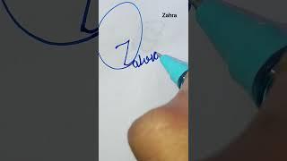 signature for Zahra comment your name #yt