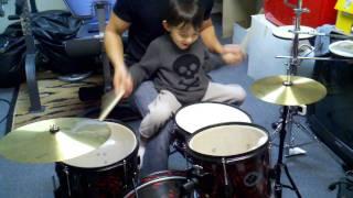 Kayden drumming