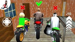 Play as granny, grandpa, baldi (moto bike ride) ► funny horror granny game