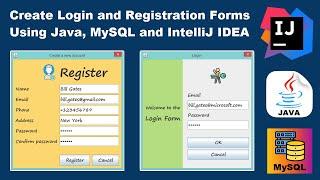 Create Login and Registration Forms Using Java, MySQL and IntelliJ IDEA