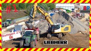 Liebherr R 934 & Fendt, Massey Ferguson, Mercedes-Benz, Stuttgart 21, 12.09.2022. #1