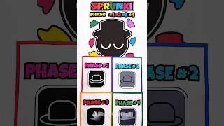 SPRUNKI Black| ASMR Phase 1vs2vs3vs4 squishy#blindbag #papercraft #sprunkiincredibox