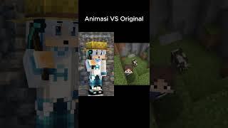 Animasi VS Original tutorial mining ft. @AKUDAV Minecraft Animasi Indonesia