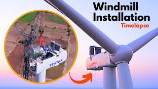 Massive Construction | India's First 3.6 MW Wind Turbine Installation Time-lapse