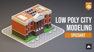 Low poly building modeling in Blender | E2 | #blender3d #lowpolybuilding