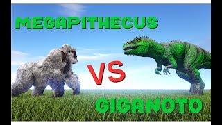 Megapithecus vs Giganotosaurus || ARK: Survival Evolved || Cantex