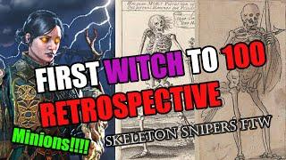 [POE2] First Witch to 100 Retrospective (Skeleton Sniper Minion Build)