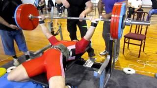 Hafiz Verdiyev benchpress 222,5kg. Azerbaijan powerlifting championships 08.10.2011