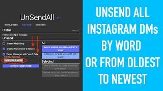 How To Unsend All Instagram messages By Word and Oldest To Newest (SEPT 2024 - STEALTH PLAN UPDATE)