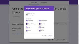 Using File Upload in Google Forms