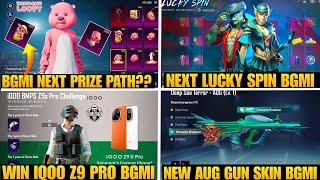 Bgmi New Prize Path | Win iQOO Z9 PRO Bgmi | New Aug Gun Skin Bgmi  Next Lucky Spin Bgmi| 3.4 Update