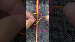 Square knot bracelet making | How to make easy bracelet #shorts