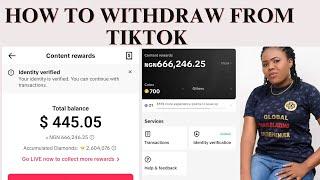 HOW TO WITHDRAW MONEY FROM TIKTOK 2024. CHECK YOUR TIKTOK BALANCE