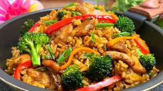 15-Minute Stir-Fry Chicken Fried Rice!