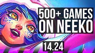 NEEKO & Caitlyn vs LULU & Jinx (SUP) | 500+ games | KR Diamond | 14.24