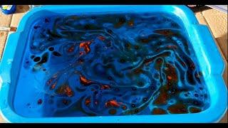 Alternative to acrylic pouring / ebru or suminagashi / abstract art / avant-garde art /marbling art