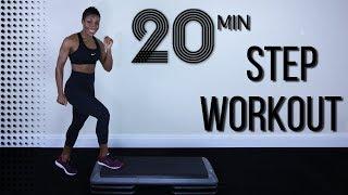 20 Minute Full Body Steps Workout – Calorie Burning Step Up Cardio Training Routine