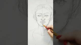 Frida Kahlo I draw a large portrait with a pencil. #drawing #Frida