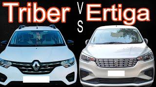 short comparison withmaruthi ertiga vs renault triber