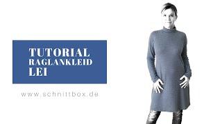 Kleid mit Raglanärmeln nähen, Schnittmuster von Schnittbox