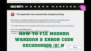 Fix Modern Warfare 2 Error Code 0xc0000005 (0) N || Game Ship Exe MW2 Crash || 0x00001338