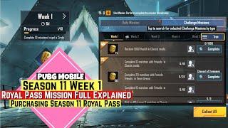 PUBG MOBILE SEASON 11 WEEK 1 ROYAL PASS MISSION FULL EXPLAINED | WEEK 1 SEASON 10 ROYAL PASS MISSION