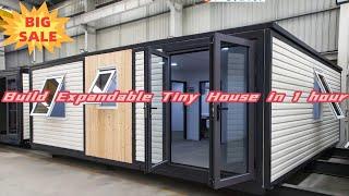 Building expandable modular tiny house in 1 hour (Fast!)