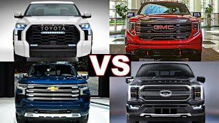 Top 5 most luxurious pick up trucks (The Big 5) 2022 toyota tundra, 2022 gmc sierra, 2022 ram 1500!