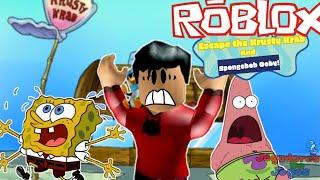 Roblox- Fugindo do Siri Cascudo do Bob-Esponja/Escape the Krusty Krab and Spongebob Obby!