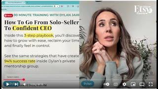 Your Etsy Breakthrough Starts Here: Summer Challenge, Webinar, Summit + Live Q&A with Dylan Jahraus!