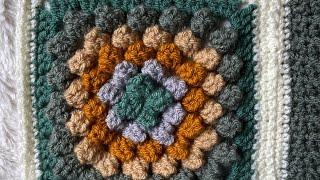 Popcorn Granny Square | Gallery Throw Crochet-Along Session 4