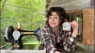 Off Grid Sewing with Sarah - Using vintage feedsack fabric to make a coin purse!