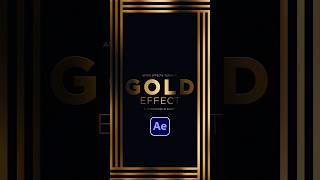 Create Gold Reflective Motion Graphics in After Effects #tutorial