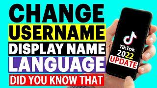 ️ TikTok 3 in 1️ How to Change Username, Display Name and Language on TikTok | Do It Yourself.