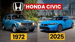 Evolution of Honda Civic: A Visual History from 1972 to 2025