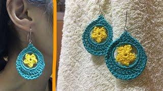 Teardrop Crochet Earrings |by Crafty Camille