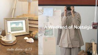 Nostalgic Weekend: Rug Thrifting, Sister Date, Vintage Painting