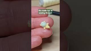 cutest microcrochet turtle! So small  #microcrochet #turtle #crochet