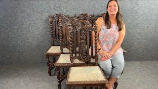 Antique Hunting Dining Chairs: A Meld of Victorian Style and Rustic Charm | EuroLuxHome.com