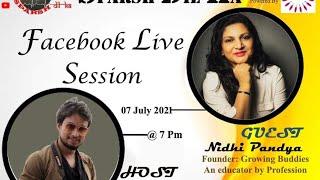 Live Session with Entrepreneur Nidhi Pandya|| Growing Buddies|| Helping Entrepreneurs #Sparshdilka