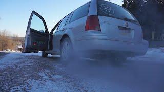 VW Jetta 1.9 TDI Diesel Hard Cold Start and Drive -1°F (-18°C) ALH with 270,000 miles