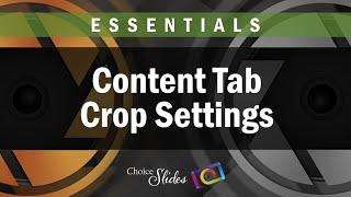 Photopia Essentials - Content Tab Crop Settings