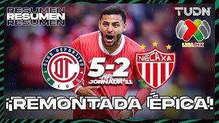 HIGHLIGHTS  | Toluca 5-2 Necaxa | Liga Mx - CL2025 J11 | TUDN