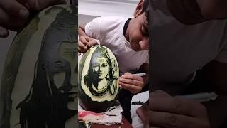  watermelon carving#mahadev #art#india #reels #subscribe