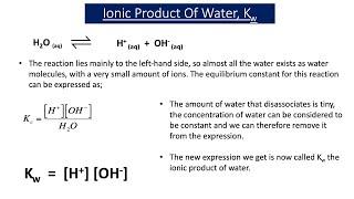 The Ionic Product of Water Kw (A2 Chemistry)