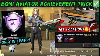 AVIATOR ACHIEVEMENT BGMI / HOW TO COMPLETE AVIATOR ACHIEVEMENT / FLY THE MOTOR GLIDER UPSIDE DOWN