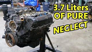 JUNK Jeep/Dodge 3.7L V6 Engine Teardown. Is This Why These All Fail? (OIL CHANGES MATTER)