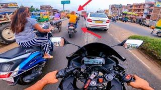 Suddenly He Started Race with Me  | R15 V3 vs YAMAHA FZ 3.0 | Daily Observation
