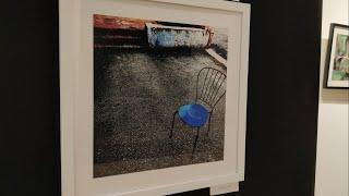 Two Photographs of a Chair at Harmony Cultural Center Art Show - May 2022