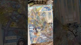 ASMR journal Butterflies 🩵🪟🫖|#asmr #scrapbooking #journaling #journal #fyp #diy